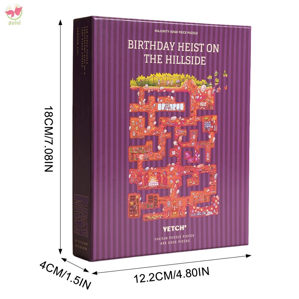 Birthday Heist Jigsaw Puzzle Hillside Scene Party Game Educational Toy - Image 3