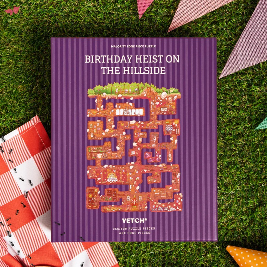 Birthday Heist Jigsaw Puzzle Hillside Scene Party Game Educational Toy - Image 5