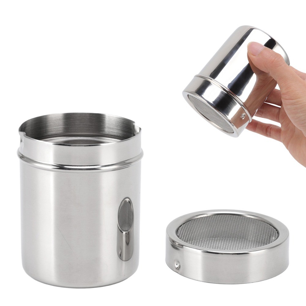 ADDOM Powder Sugar Shaker, Stainless Steel Rustproof Flour Sifter Shaker, Durable Widely Used With Lid Fine Mesh Seasoning Shaker Dredge For Baking - Image 3