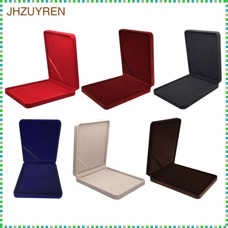 [jhzuyren] Soft Velvet Necklace Box Case with Lid Travel Jewelry Storage Organizer - Image 2