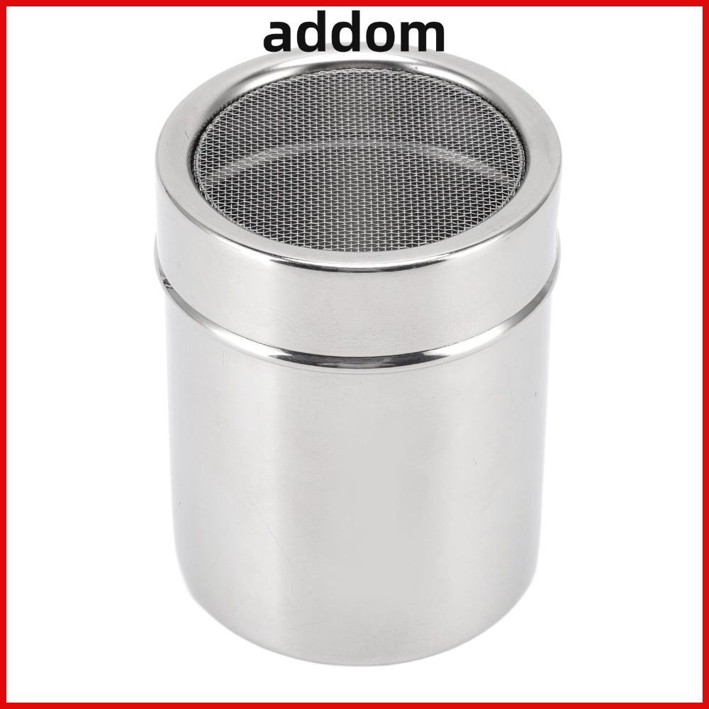 ADDOM Powder Sugar Shaker, Stainless Steel Rustproof Flour Sifter Shaker, Durable Widely Used With Lid Fine Mesh Seasoning Shaker Dredge For Baking