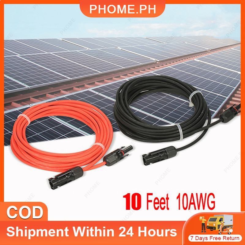 10/20/30 Feet 12AWG Solar Panel Extension Cable Wire with MC4 Female and Male Connector UN