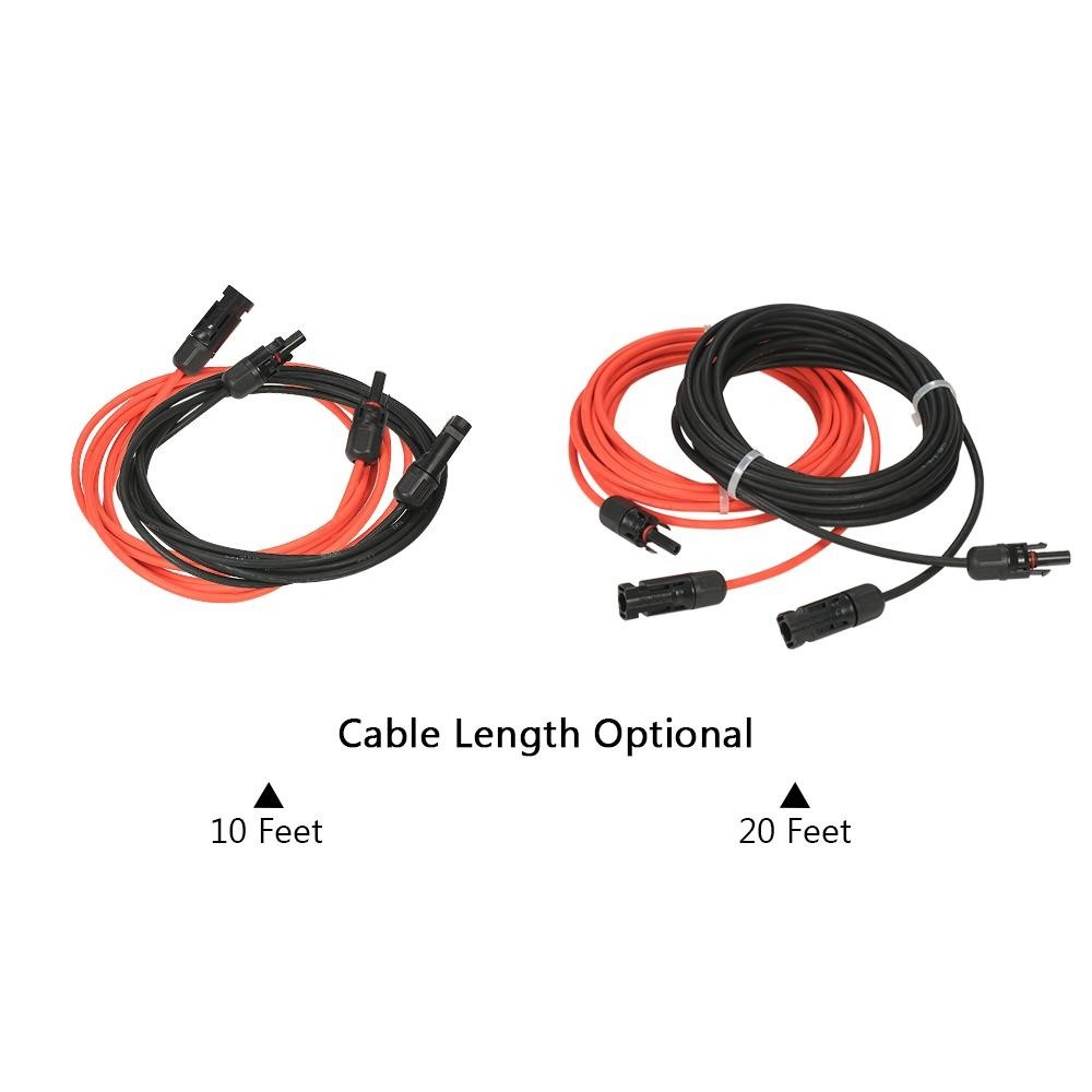 10/20/30 Feet 12AWG Solar Panel Extension Cable Wire with MC4 Female and Male Connector UN — view 7