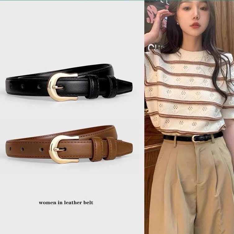 Women's PU Leather Belt with Keychain World Wholesale Accessories JK(2pu) - Image 3