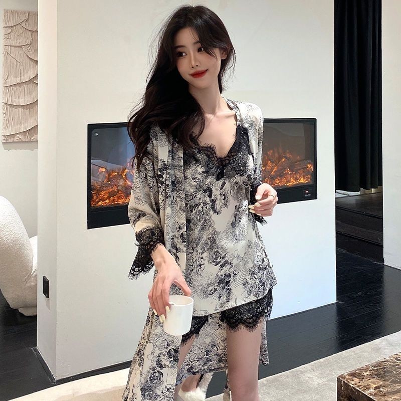 ks1473.ph Suspender pajamas for women in summer thin ice with chest pad three sets of nightgowns ne 0702Km1LrZOgC - Image 2