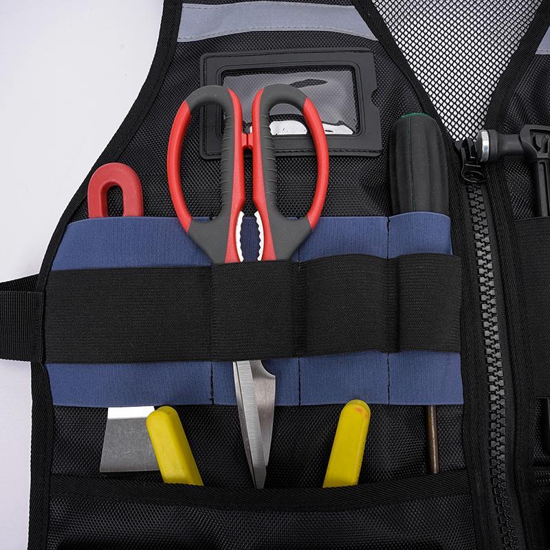 Emergency Reflective Clothes Work Vest Multifunctional Construction Site Tool Vest Mesh Electrician Construction Safety Vest - Image 2