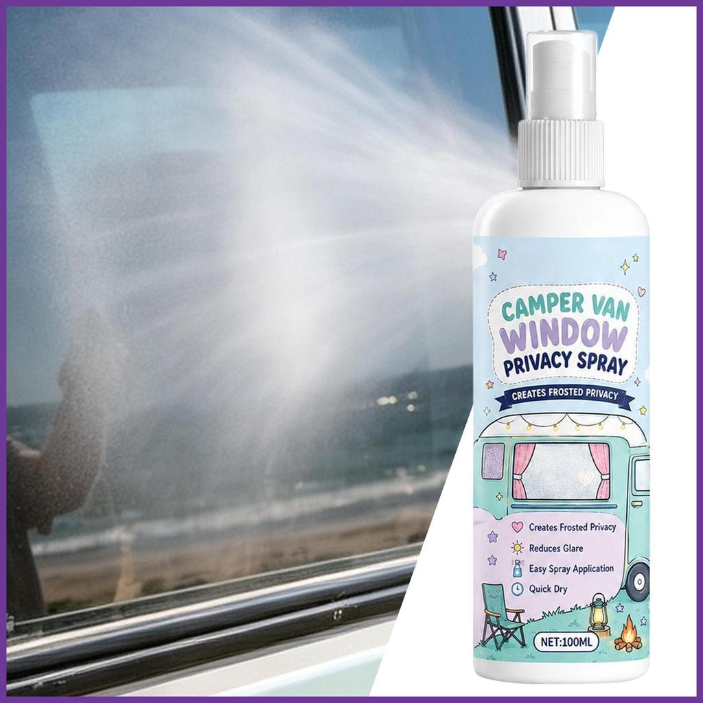 Frosted Spray Paint for Glass 100ml Anti-Glare Quick Dry Coating Window Privacy Shield Spray for RV Boat Home lofuth