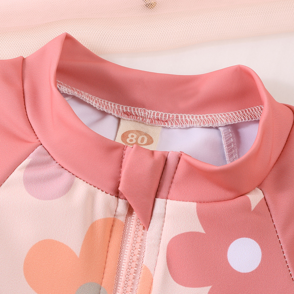 Oscarbaby Swimsuit For Kids Boy and Girls Onepiece Long Sleeve Rashguard with Swimming Cap Rushgard - Image 7