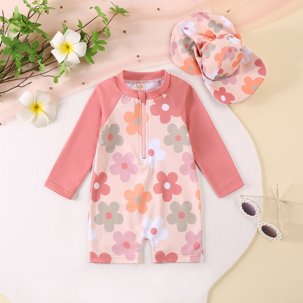 Oscarbaby Swimsuit For Kids Boy and Girls Onepiece Long Sleeve Rashguard with Swimming Cap Rushgard - Image 6