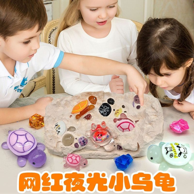 Turtle Pair Touch Digging Gem Toy Boys Girls Archaeological Digging Smashing Plaster Treasure Hunting Digging Treasures Children Gifts 7.30 - Image 5