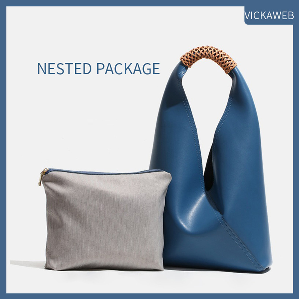 Women Shoulder Bags 100% Genuine Leather Bucket Female Fashion Solid Designer Shopper Tote Handb 7CX - Image 2