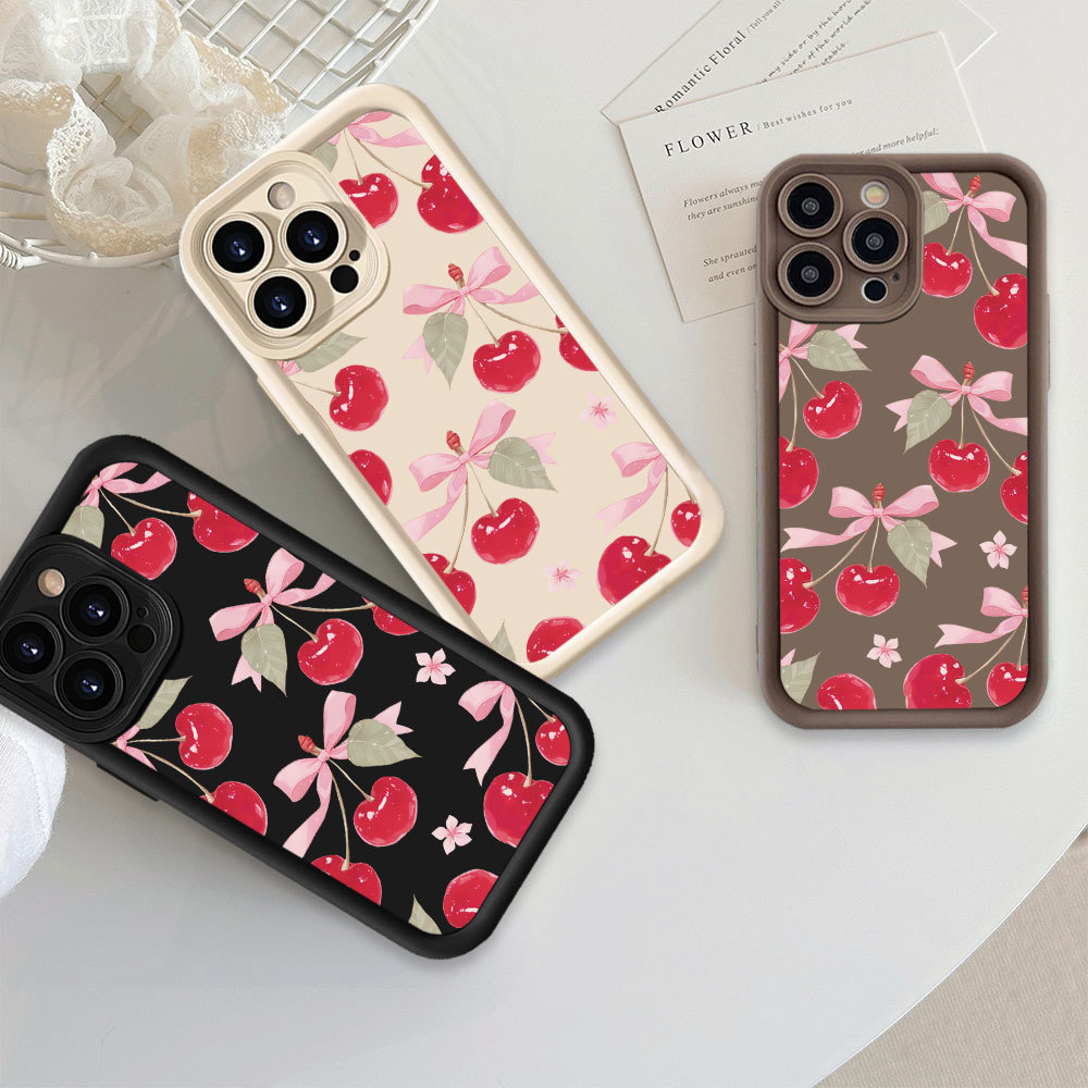 For Redmi 15 15C 14C Note 14 Pro 12C 13C Note13 12 Pro A3 10C 9C A1 9A 10A Cherry Bow Phone Case - Image 4