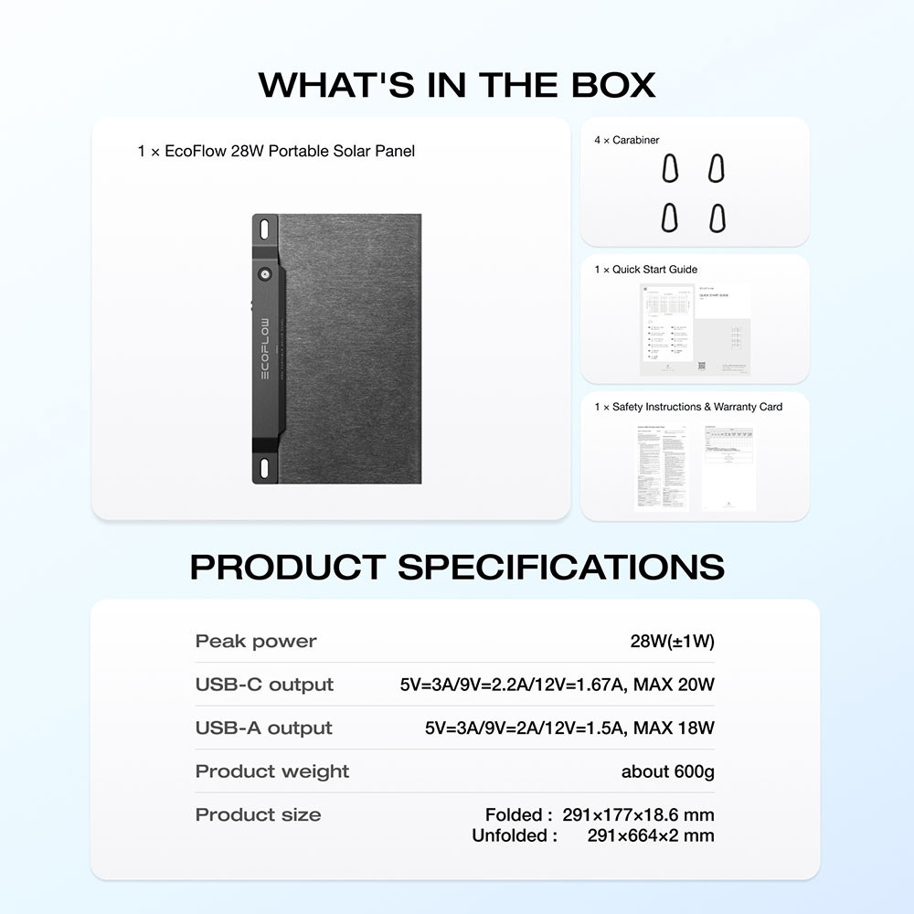 ECOFLOW Solar Panels 28W/45W/60W Photovoltaic Panels, Suitable For Outdoor Camping - Image 7