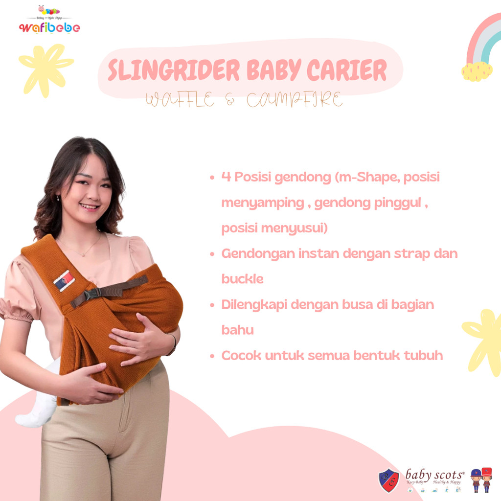 Baby Scots Instant Side Carrier Slingrider Baby Carrier - Practical Side Carrier Baby Carrier Newborn Baby Carrier for 0-12 Months Baby Carrier Ergonomic — view 3
