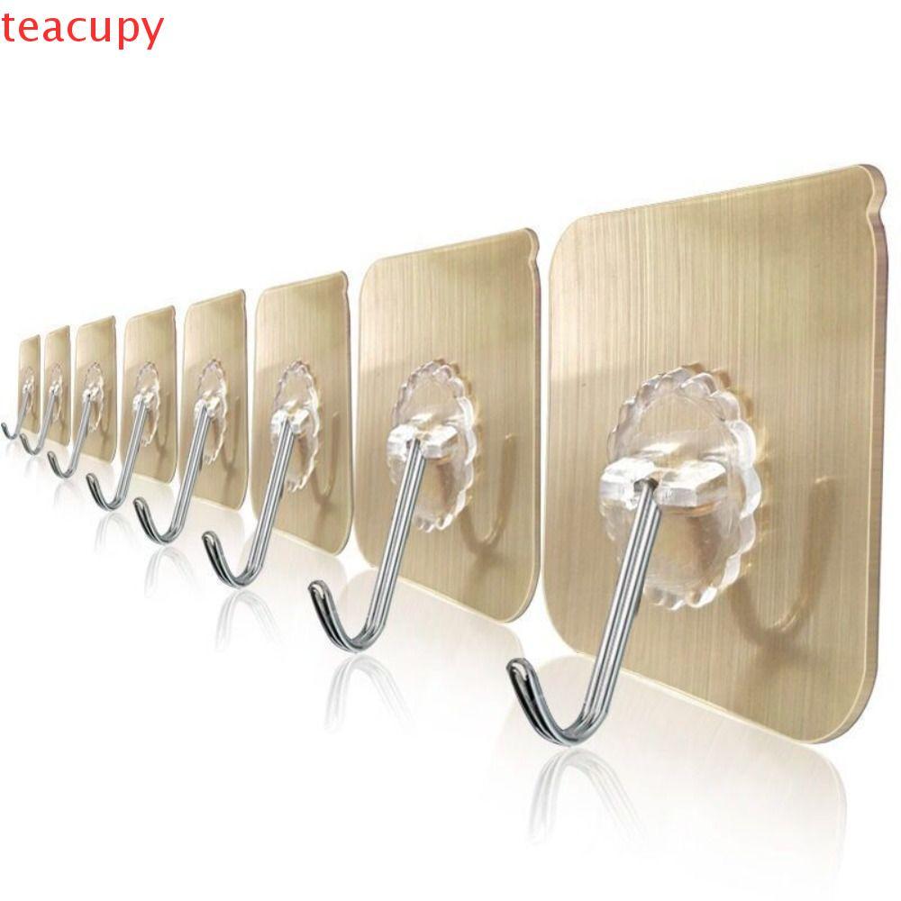 3PCS Self-adhesive Hooks, Multi-purpose Punch-free Seamless Hanging Hook, Strong Heavy Load Transparent Wall Door Hangers