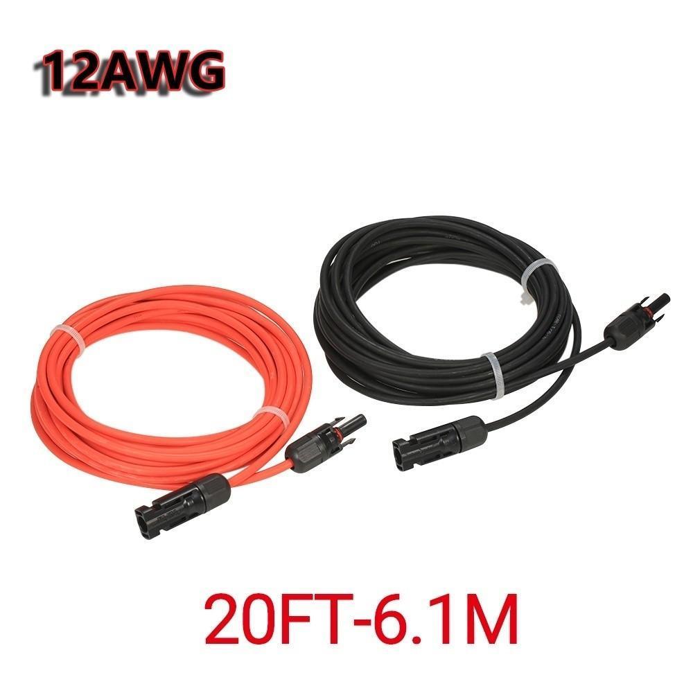 10/20/30 Feet 12AWG Solar Panel Extension Cable Wire with MC4 Female and Male Connector — view 8
