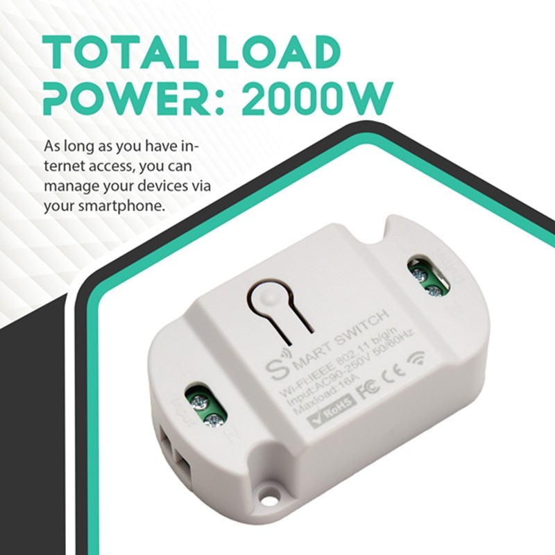 【darnellna】Tuya Wifi Smart Switch 16A Timer Wireless Light Switches Smart Home Voice Control for   Home Smart Life — view 6