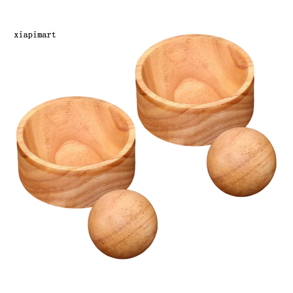{xiapimart} Dumpling Dough Roller Wooden Rolling Ball Tool Wooden Round Dumpling Maker Hand Press Mold Diy Wonton Wrapper Tool Dumpling Mold for Easy Home Kitchen Cooking - Image 2