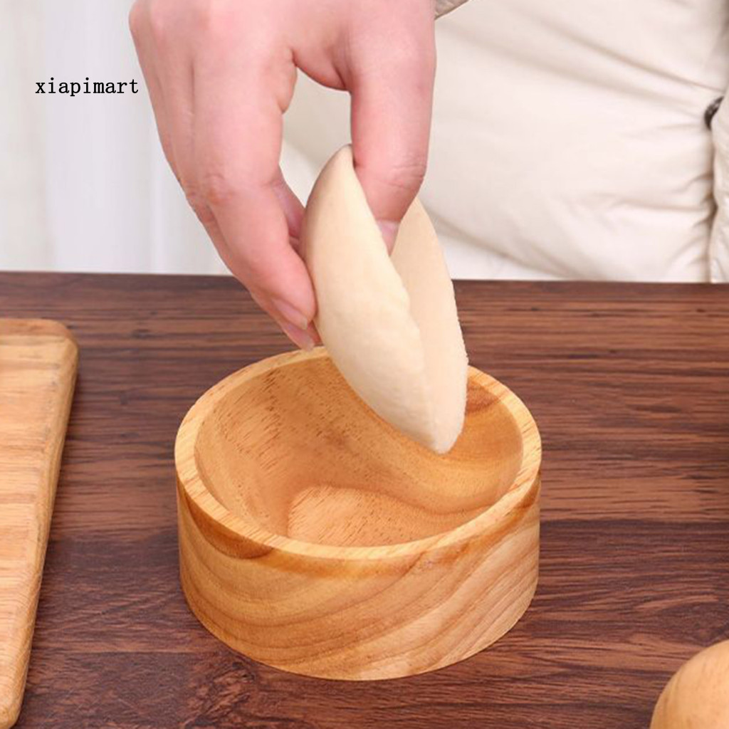 {xiapimart} Dumpling Dough Roller Wooden Rolling Ball Tool Wooden Round Dumpling Maker Hand Press Mold Diy Wonton Wrapper Tool Dumpling Mold for Easy Home Kitchen Cooking - Image 4