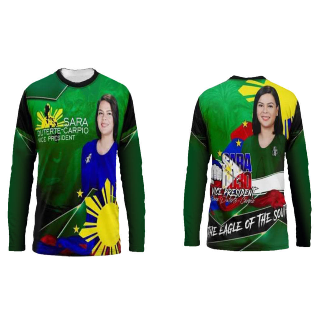 The Southern Eagle! Sara Duterte Capio Vice President 3D polo shirt and long T-shirt, free customization of name logo — view 2