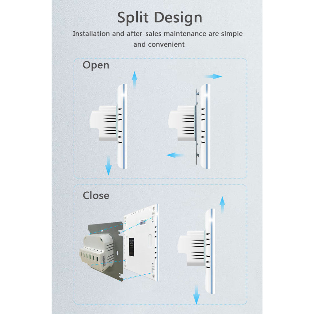 Tuya & Apple Homekit Smart Light Switch for Smart Home Work with Alexa and google Home Smart Home Products Wall Switches — view 6