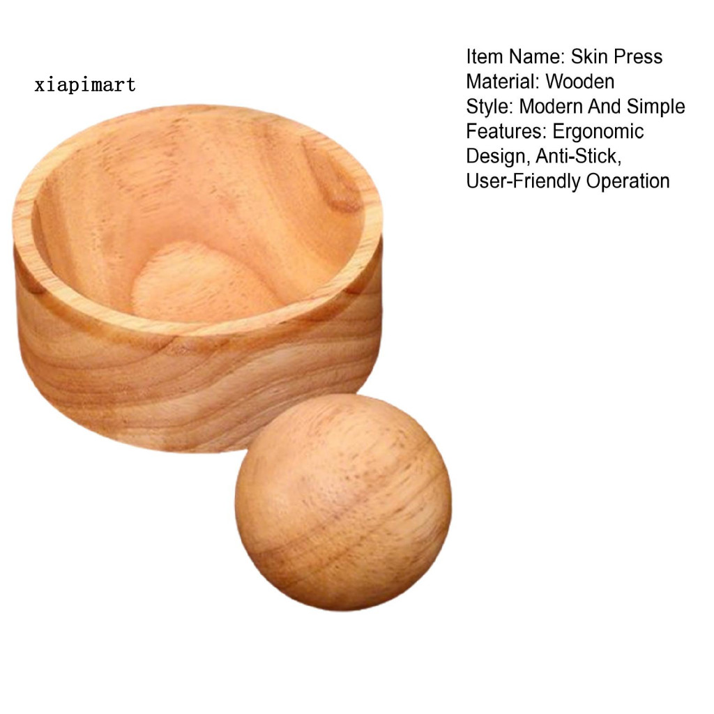 {xiapimart} Dumpling Dough Roller Wooden Rolling Ball Tool Wooden Round Dumpling Maker Hand Press Mold Diy Wonton Wrapper Tool Dumpling Mold for Easy Home Kitchen Cooking - Image 5