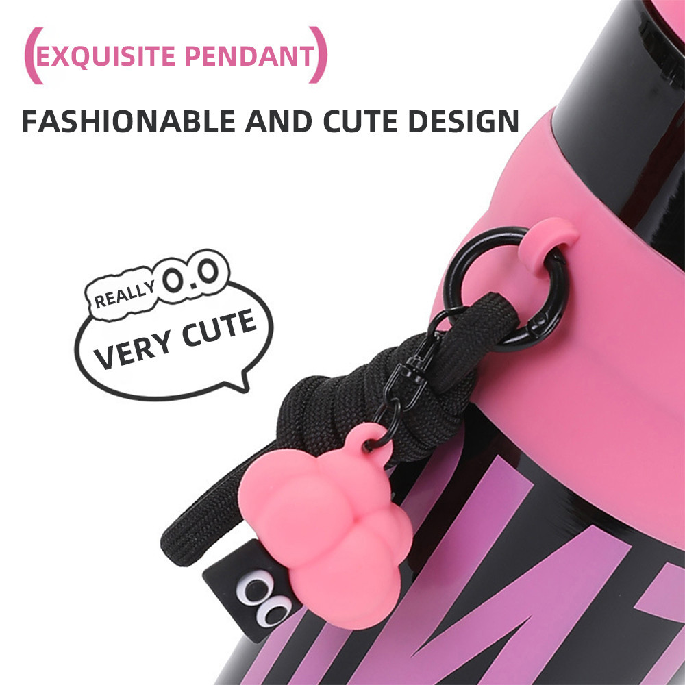 【Free gift / COD】900ML Sport Large Capacity Plastic Cup Portable Straw Cup Dopamine Color Water Cup — view 2