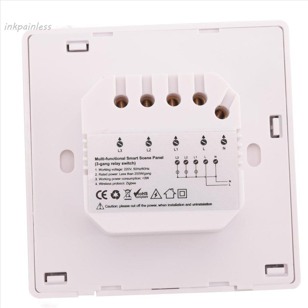 【inkpainless】1 PCS Tuya Smart Home Multiple Zigbee Smart Home Control Panel 4 Inch Switch Panel In-Wall Touchscreen Control for Home-EUplug — view 3