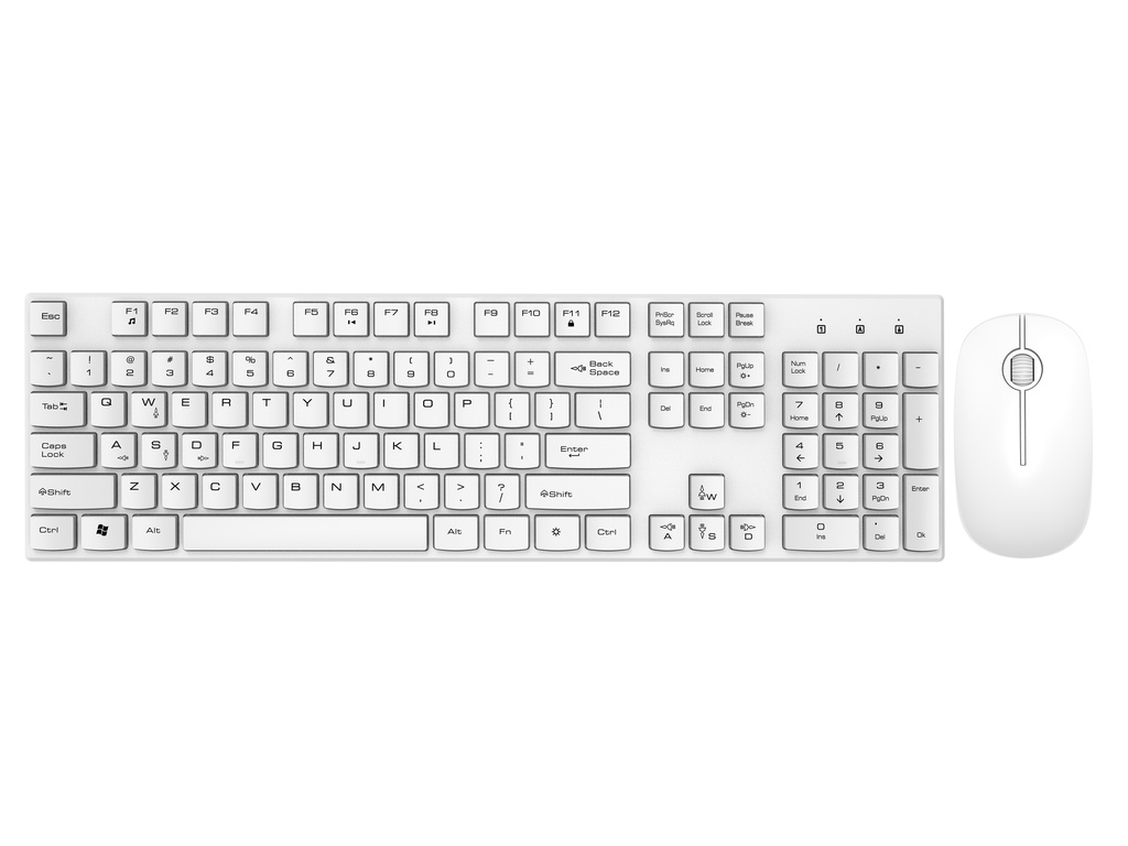 Zeus GK600 Slim 2.4GHz Wireless Keyboard And Mouse Set With USB ...