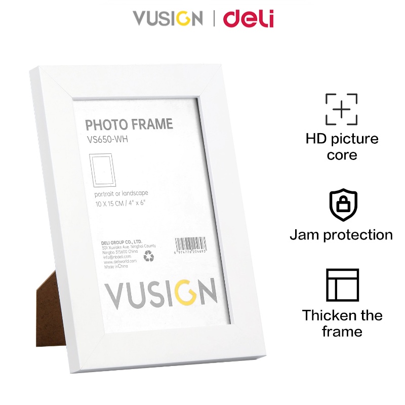 Vusign by Deli Picture Frame Home Decor Wooden Picture Frame Wall Decor Picture Holder 4R/5R/6R