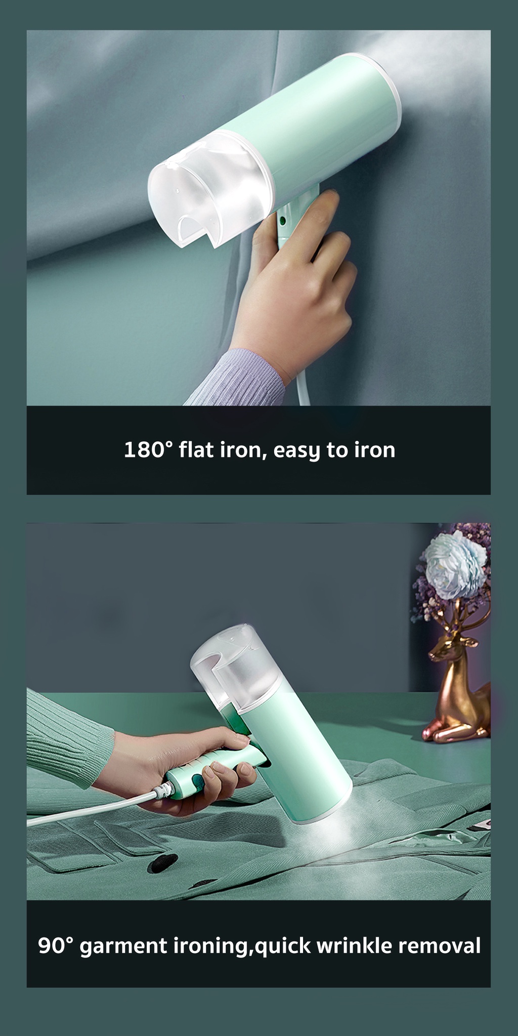 HODEKT Steam Iron Handheld Garment Steamer Travel Steamer Iron for