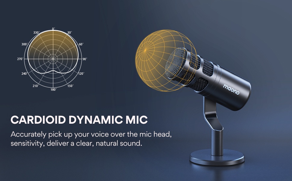 Maono PD100 Professional Podcast Dynamic Microphone Podcast Mic Dynamic
