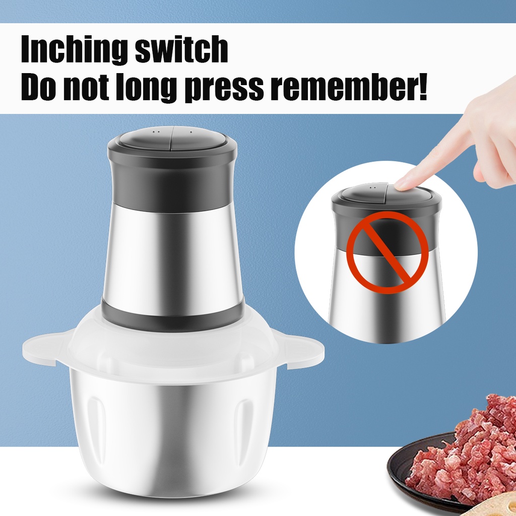 Nipiin by Mitsushi 2L/3L Meat Grinder Stainless Steel Blender Meat