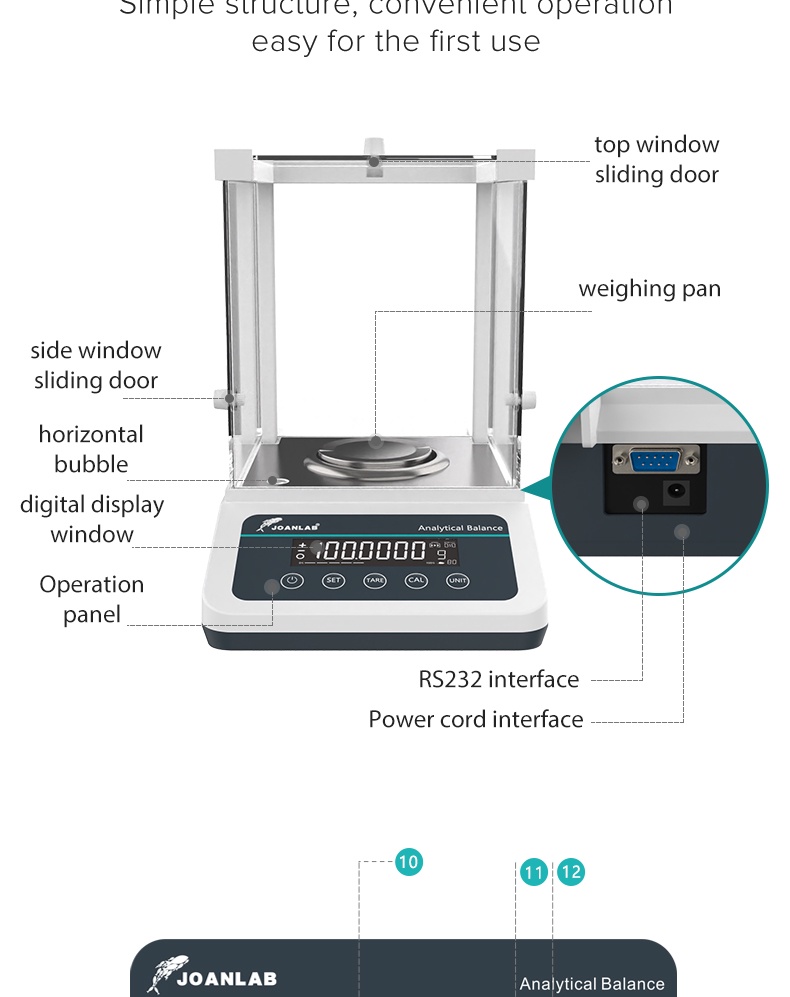 JOANLAB Laboratory Scales Analytical Balance Digital Microbalance