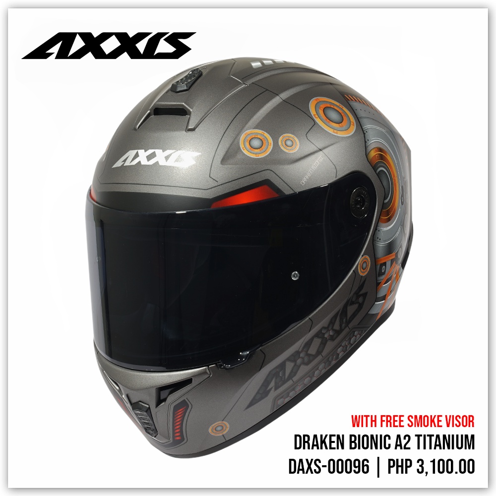 AXXIS Draken Bionic Fullface Helmet (MXL) Shopee Philippines