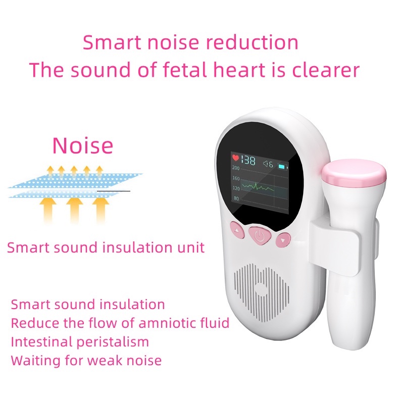 Yunos Fetal Doppler Baby Heart Monitor Device Medical LCD Screen Heart