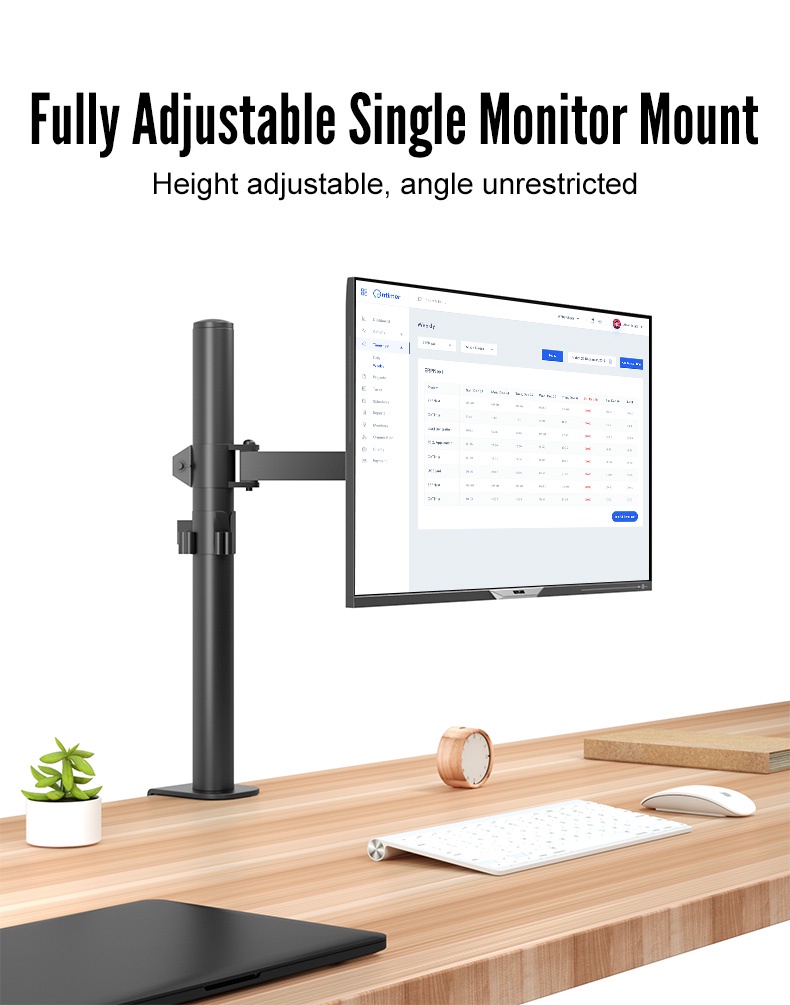 Single Monitor Mount for 1427" Computer Screens,Height/Angle