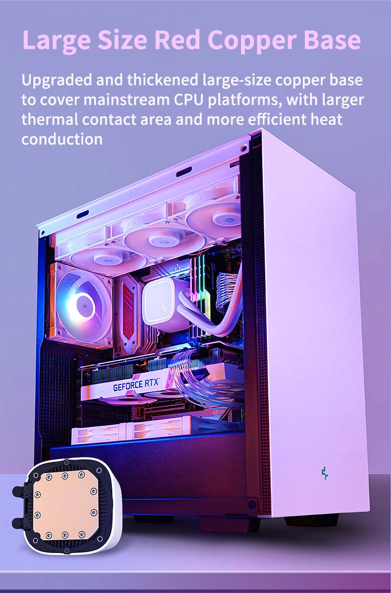 Deepcool GAMMAXX LE700 WH Ice Element 360 CPU AIO Liquid Cooler White