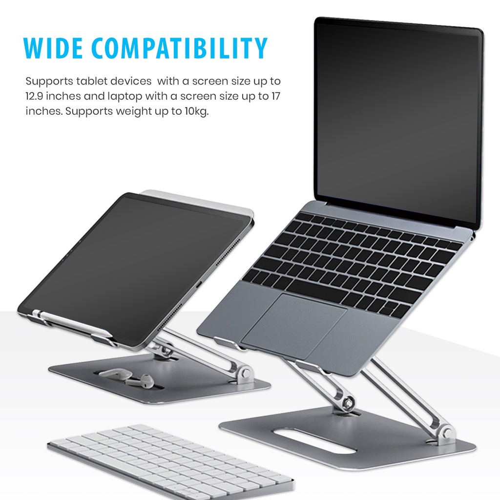 Meewoo Laptop Stand With Fan Aluminum Adjustable Laptop Stand Laptop