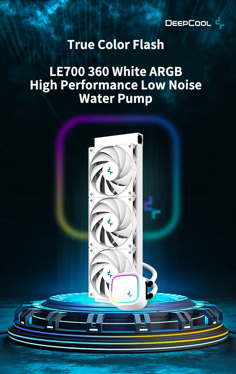 [Send Screwdriver]Deepcool LE700 WH Ice Element 360 CPU AIO Liquid Cooler White Black ARGB Water