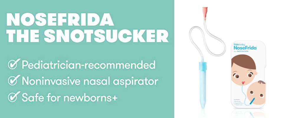 Nosefrida The Snot Sucker Saline Kit ( Nose Frida Nasal Aspirator + Saline  Spray )