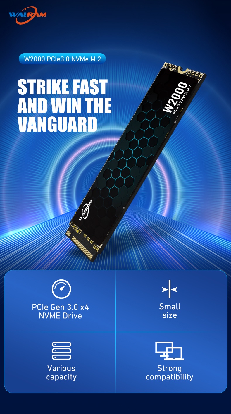 Walram M.2 PCIe3.0 SSD 256Gb M2 NVME 128GB 512GB 1TB Solid State Disk ...