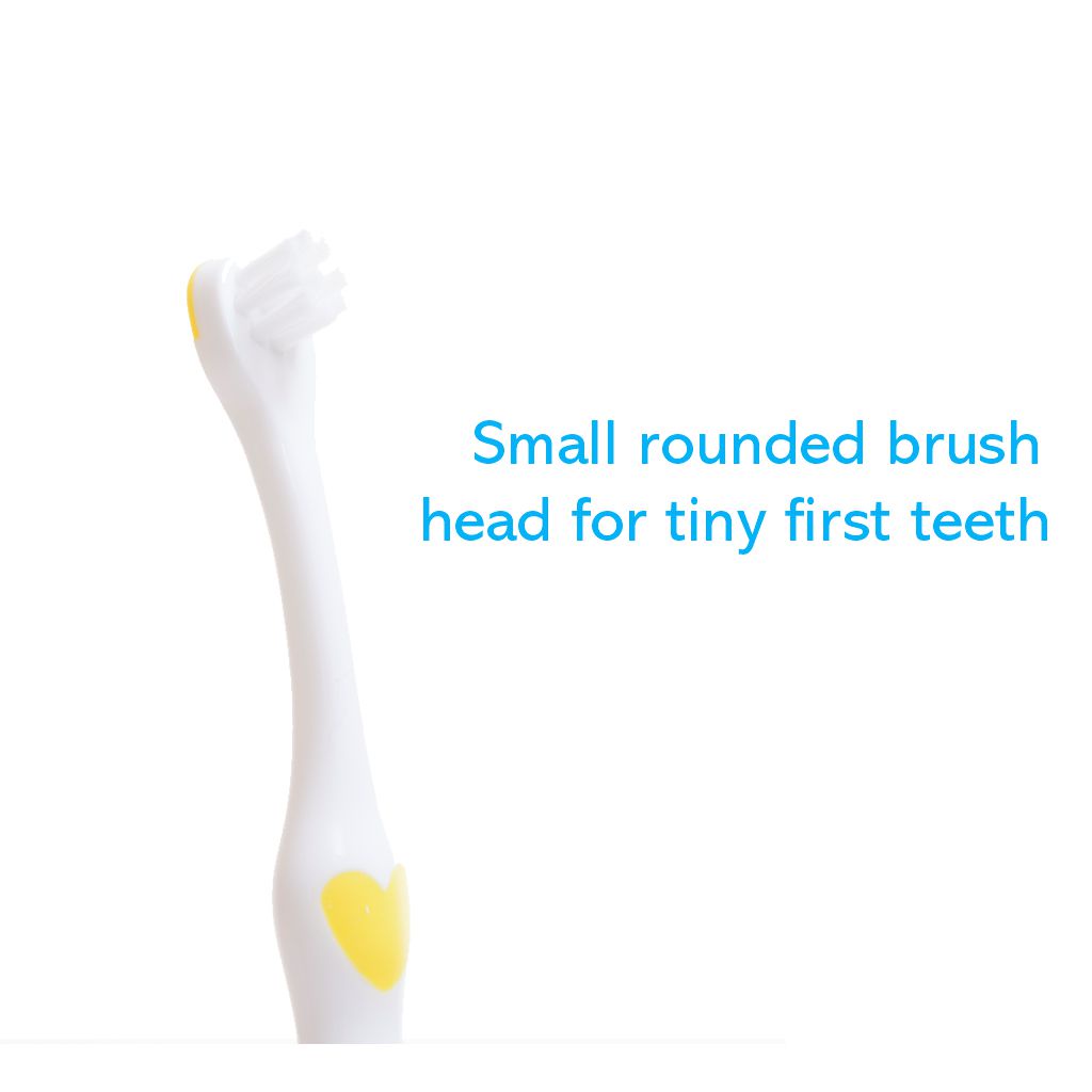 BrushBaby FirstBrush Baby Toothbrush-Small Head, Soft Bristles, Long Handle  (brush baby tooth brush) – Tickled Babies