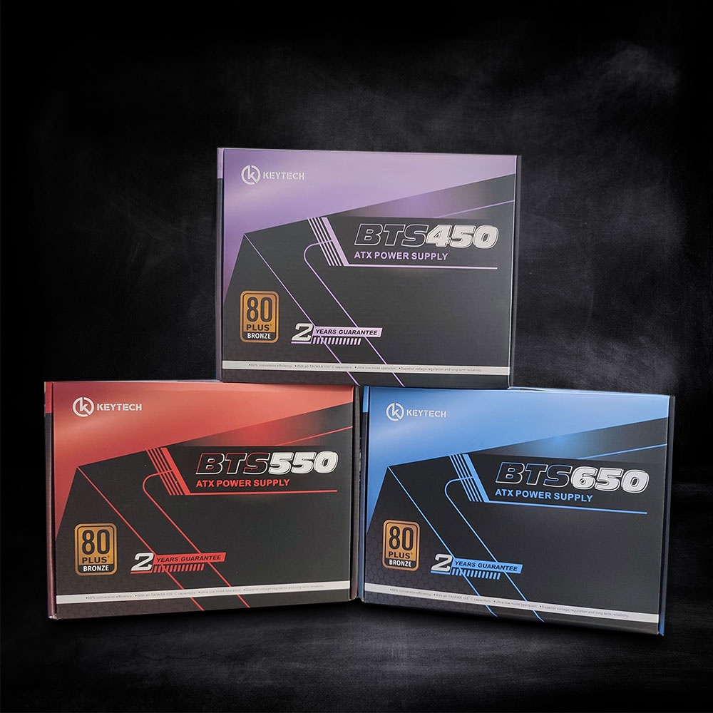 EasyPC Keytech BTS 450 550 650 watts Low Noise Highly Secure