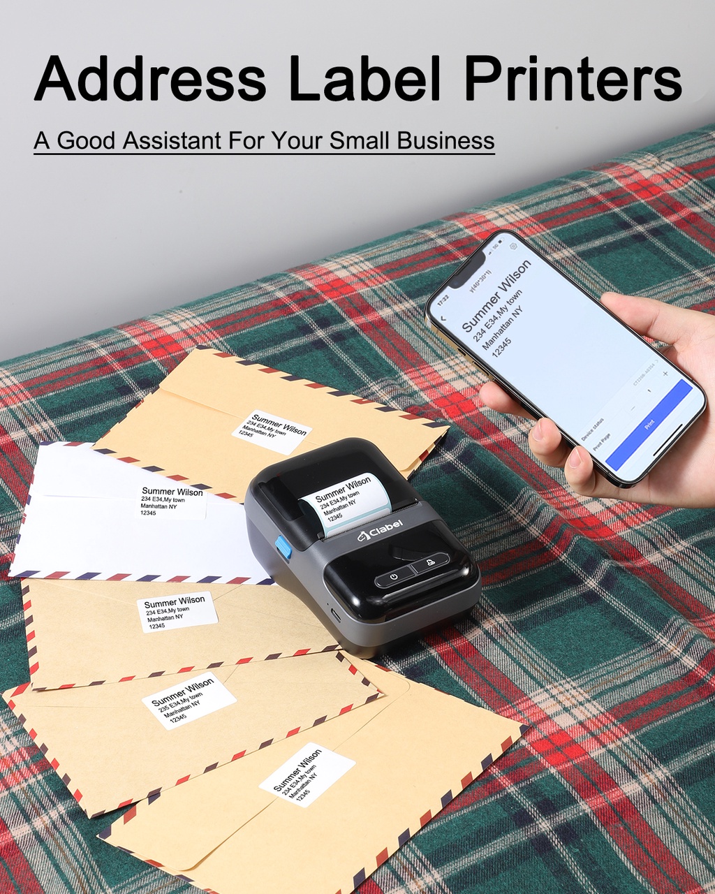 【In Stock】Price Tag Labeller CLABEL 220B Label Maker Printer Black