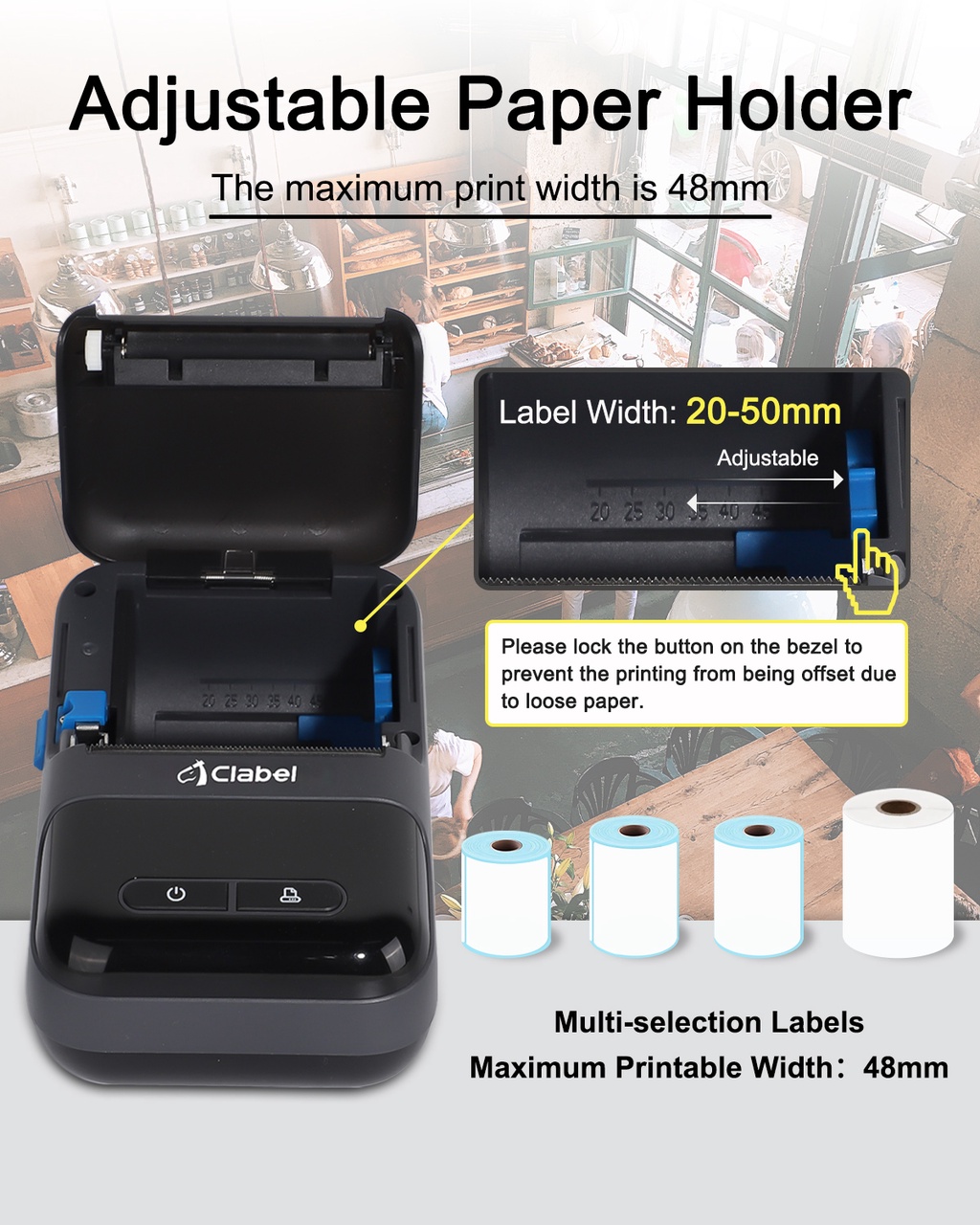 【In Stock】Price Tag Labeller CLABEL 220B Label Maker Printer Black