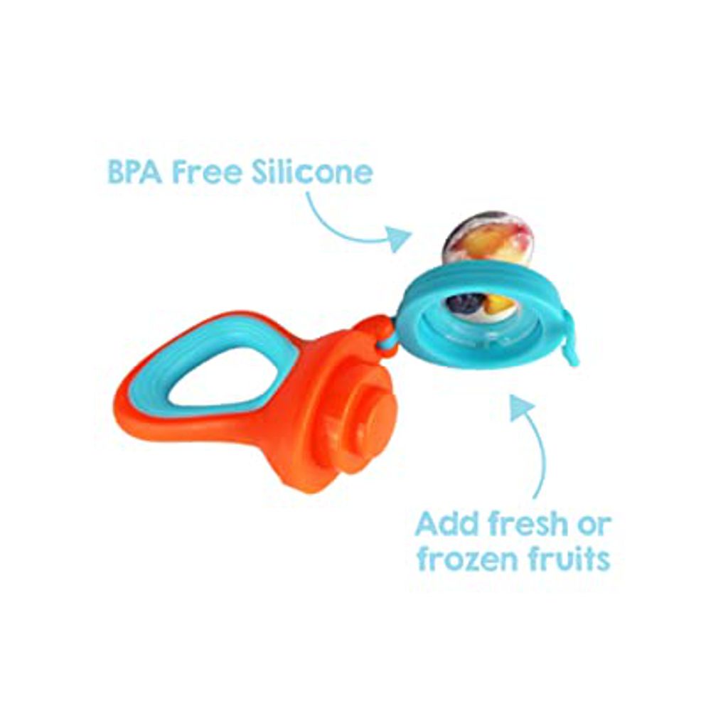 Raz-Feeder Teether – Blue and Orange – Tickled Babies