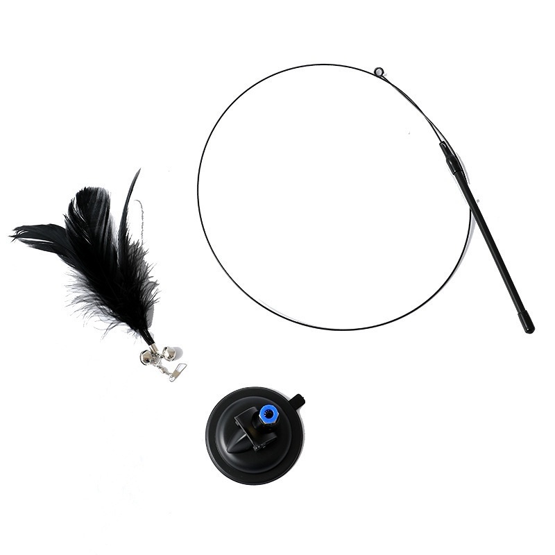 Powerful Sucker Steel Wire Cat Cuddling Stick Interactive Cat Fighting Toy Pet Supplies Feather Cat Cuddling #6