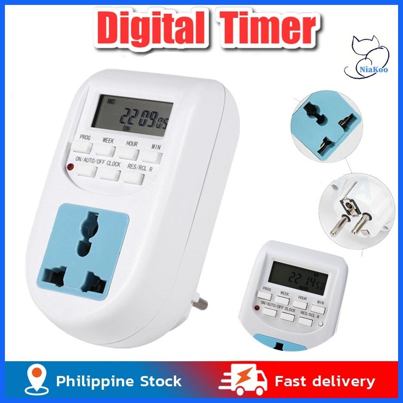 AL-06 Digital Timer Digital Mains EU Plug In Timer Switch Socket