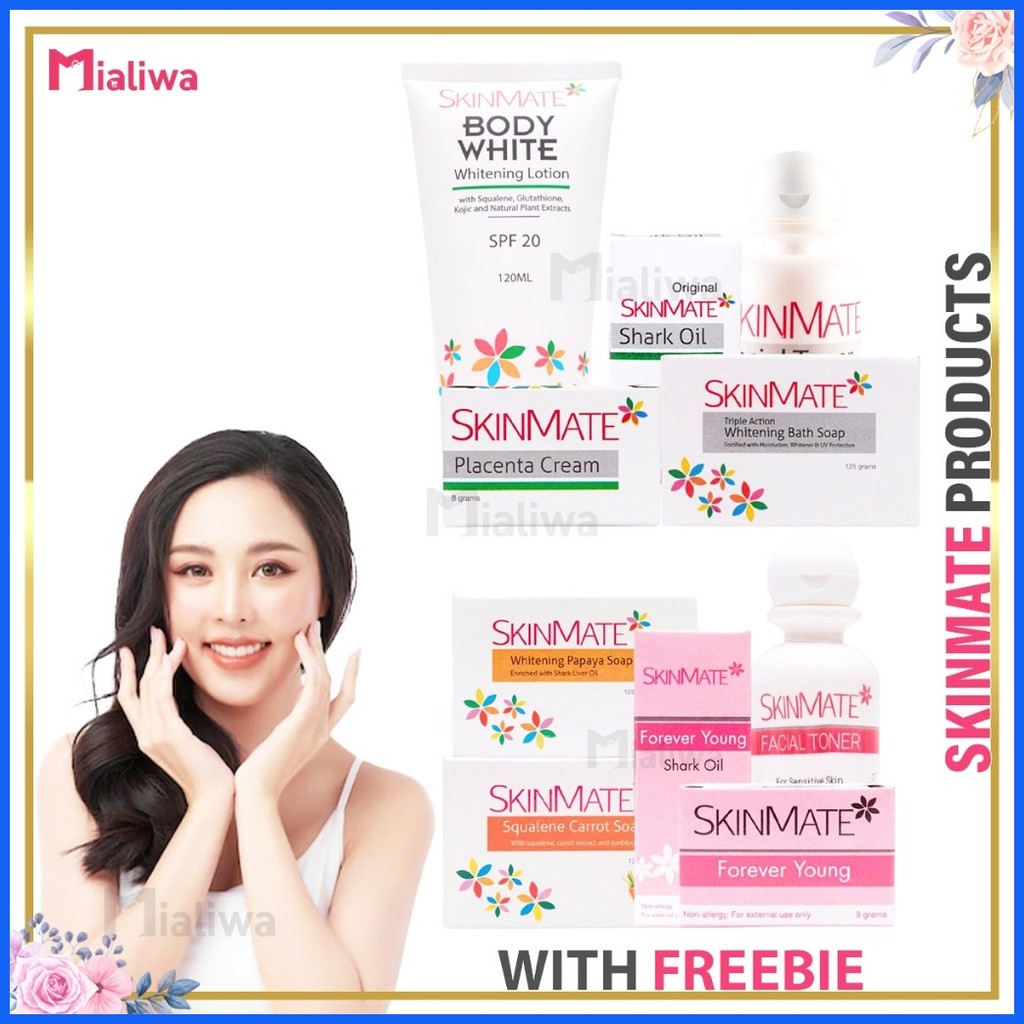 SkinMate Shark Oil, Placenta Cream, Forever Young Facial Oil, Facial Toner, Whitening Soap Sk